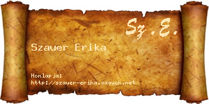 Szauer Erika névjegykártya